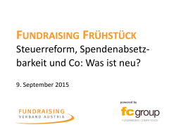 Präsentation - Fundraising Verband Austria