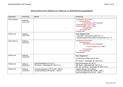 Dokumentenversion - Meldung zur Zahlung SB