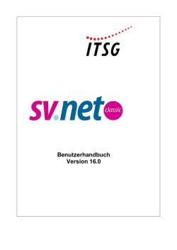 Benutzerhandbuch - SV-Net
