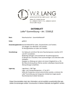 DATENBLATT LaNe® Gummilösung – Art. 72500 ff.