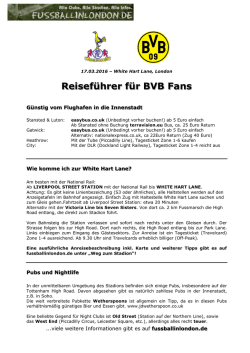 Guide SpursBVB - Fussball in London