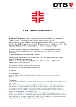 Gladiator Workout - Die 5 motorischen Eigenschaften (Kraft