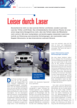 Leiser durch Laser - HANSER automotive
