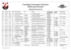 2016 Dienstplan Dörzbach