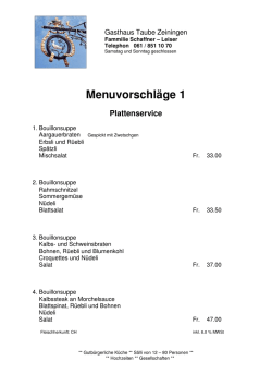 Menuvorschläge 2