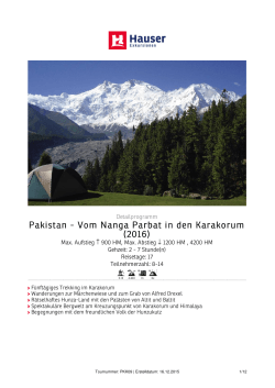 Pakistan - Vom Nanga Parbat in den Karakorum (2016)