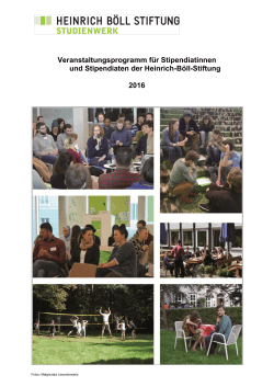 Jahresprogramm 2016  - Heinrich-Böll