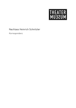 Nachlass Heinrich Schnitzler