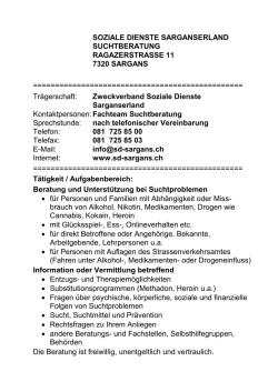 SOZIALE DIENSTE SARGANSERLAND SUCHTBERATUNG
