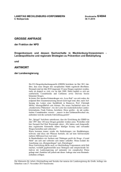 grosse anfrage antwort - Landtag Mecklenburg Vorpommern