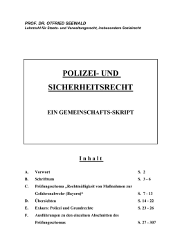 POLIZEI- UND SICHERHEITSRECHT