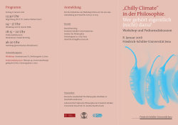 Flyer_ Tagung_Chilly Climate in der Philosophie - Friedrich