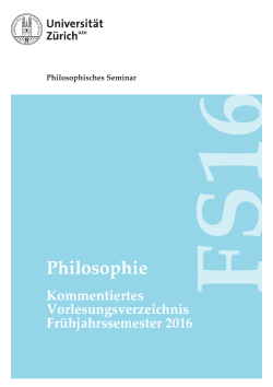 Philosophie - Philosophisches Seminar