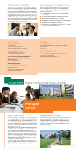 Philosophie Bachelor - Universität Bielefeld