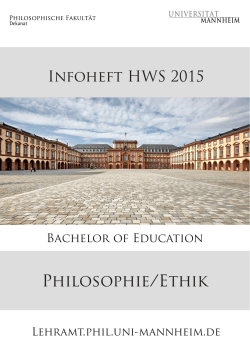 Philosophie/Ethik - Universität Mannheim