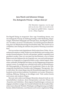 Schopp-Marek: Das Dialogische Prinzip
