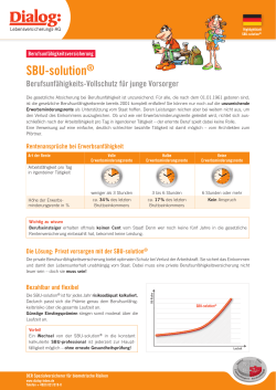 Highlightblatt SBU-solution