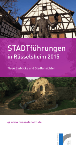 STADTführungen - Stadt Rüsselsheim