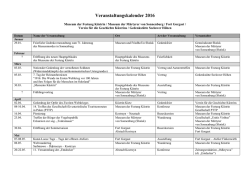 Veranstaltungskalender 2016