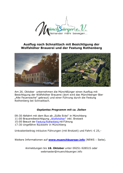 Ausflug nach Schnaittach mit Besichtigung der Wolfshöher Brauerei