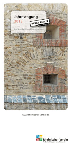 Jahrestagung 2015 - Rheinischer Verein