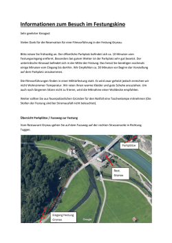 Informationen zum Besuch im Festungskino