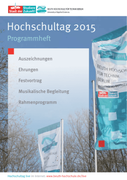 Hochschultag 2015 - Beuth Hochschule für Technik Berlin