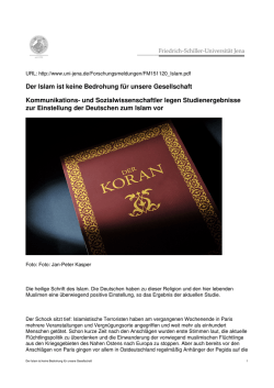 Der Islam ist keine Bedrohung für unsere Gesellschaft