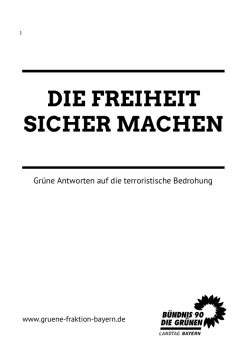 Gr&uuml;ne Antworten auf die terroristische Bedrohung