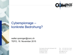 Keynote: Cyberspionage