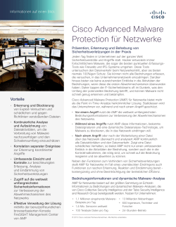 Cisco Advanced Malware Protection für Netzwerke