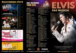 TOUR 2016 - ELVIS