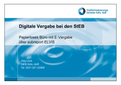 Digitale Vergabe bei den StEB