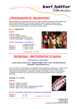 Programm Gerberhaus Passion