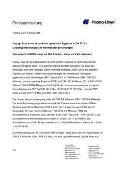 Pressemitteilung - Hapag