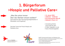 1. Bürgerforum >Hospiz und Palliative Care