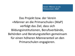 Gründe für den tiefen Männeranteil im Primarlehrberuf