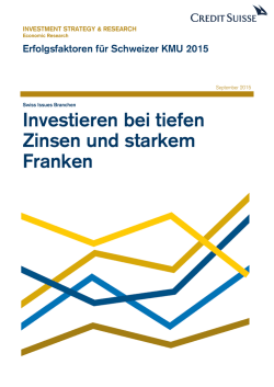 Investieren bei tiefen Zinsen und starkem Franken