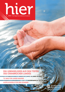 EIN LEBENSELIXIER AUS DEN TIEFEN DES OSNABR&Uuml;CKER