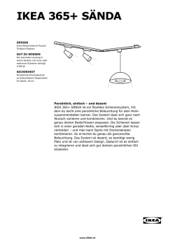 IKEA 365 + S&Auml;NDA