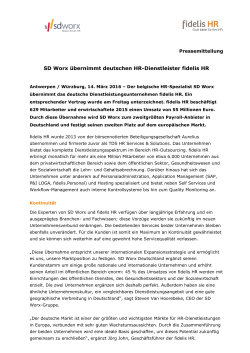 SD Worx übernimmt deutschen HR