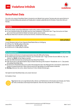 InfoDok 484: Vodafone ReisePaket Data