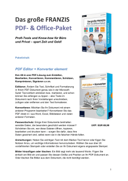 Das große FRANZIS PDF- & Office-Paket
