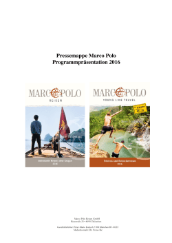 Pressemappe Marco Polo Programmpräsentation 2016