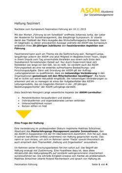 Haltung fasziniert - Kardinal K&ouml;nig Haus