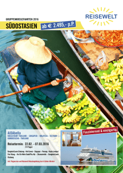 SüdoStaSien ab d 2.495,- pp