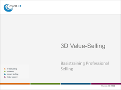3D Value Selling