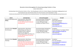 Übersicht über die Deutschen Auslandsschulen und