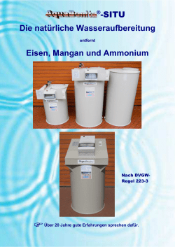 -SITU Die nat&uuml;rliche Wasseraufbereitung Eisen, Mangan und