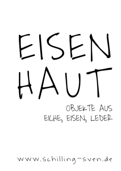 hautobjekte aus eiche, eisen, leder